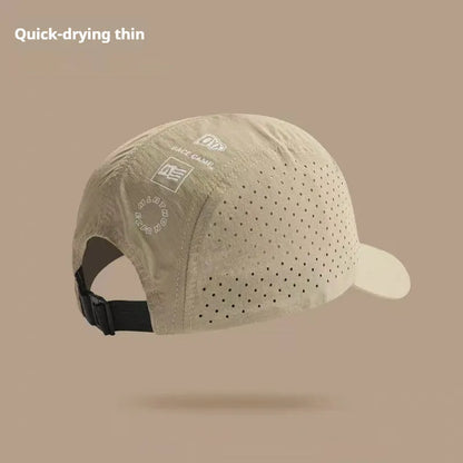 Men's adjustable baseball cap in purple with breathable mesh design for summer sun protection