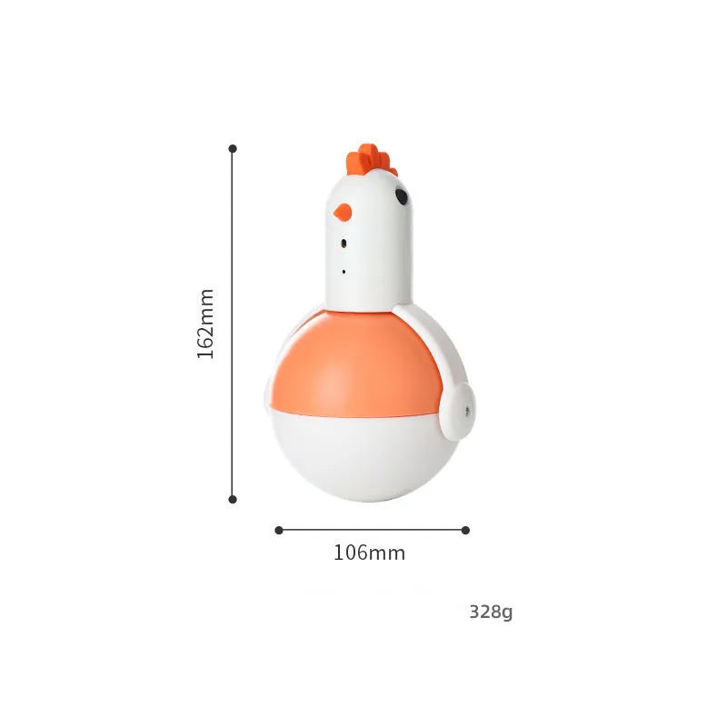 Green and orange electric cat toy chicken glass with laser sound functions