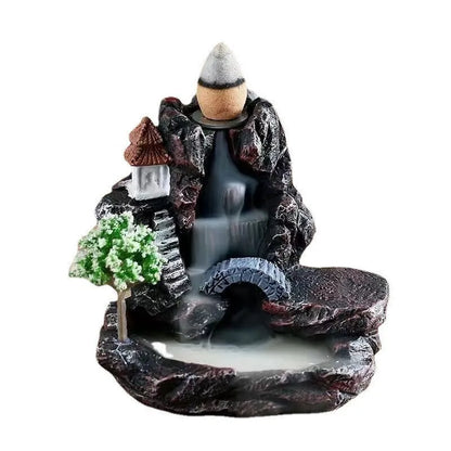 Ceramic incense burner ornament with backflow sandal design in modern style