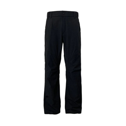 Men's straight leg casual trousers in army green with a mid waist and elasticated back.