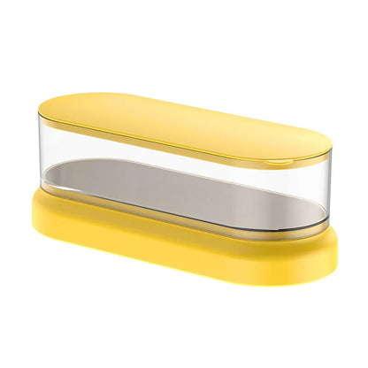 Compact ultrasonic cleaning machine for watches and small items, white colour, on a table