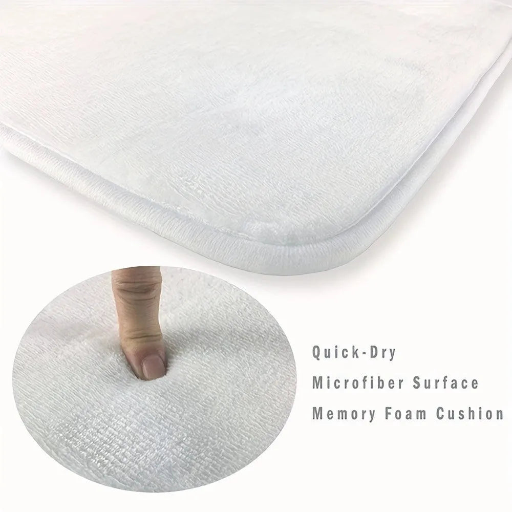 Square digital print flannel flocking carpet on a floor, showing modern pattern and 45x75cm size.