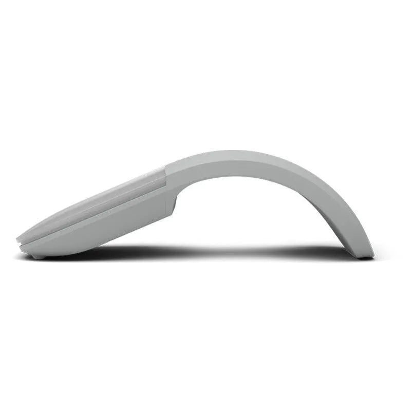 Folding wireless touch mouse showing compact design with Bluetooth connectivity
