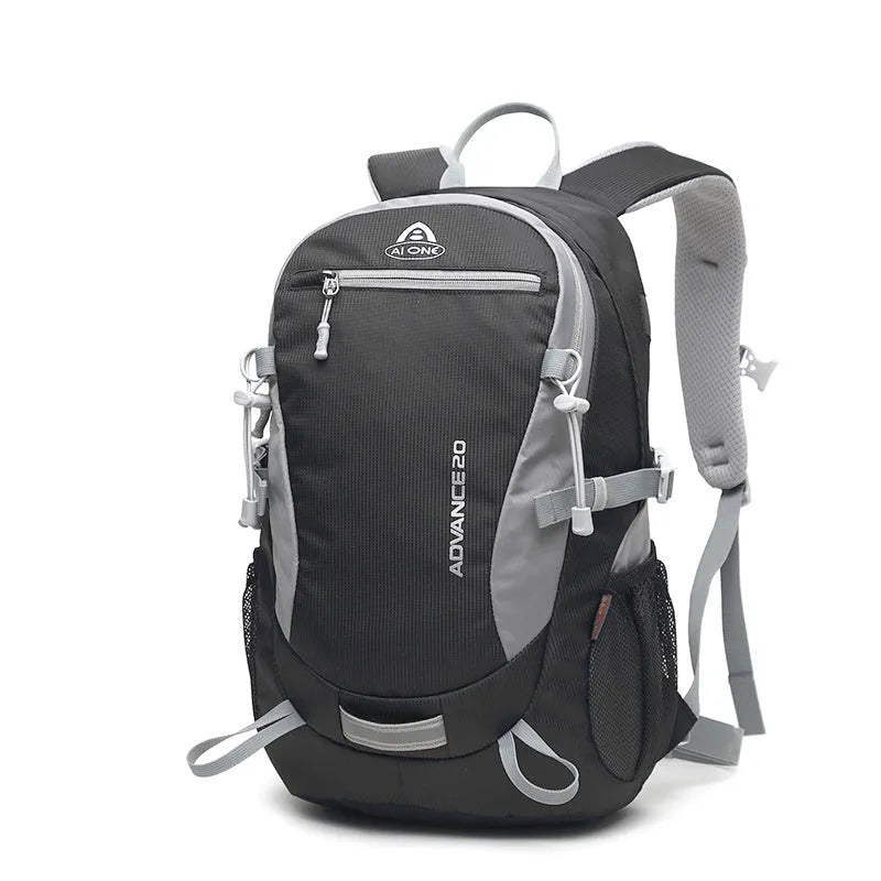 20 litre daypack backpack shown in one of seven colours: black, blue, green, orange, red, rose red, or turquoise.