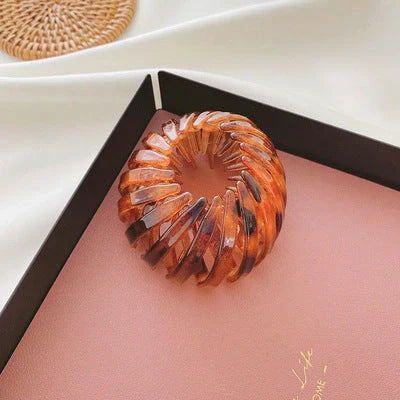 Velvet bird's nest hair ring hairpin in various colors for high ponytails