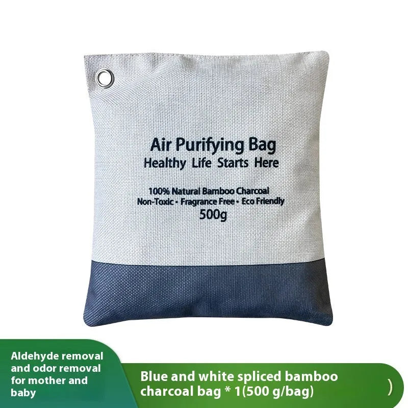 Bamboo charcoal deodorant bag with granular activated carbon for room formaldehyde removal and odour absorbing