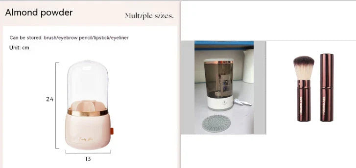 Automatic Makeup Brush Cleaner with USB Charging - Effortlessly clean your makeup brushes for flawless application