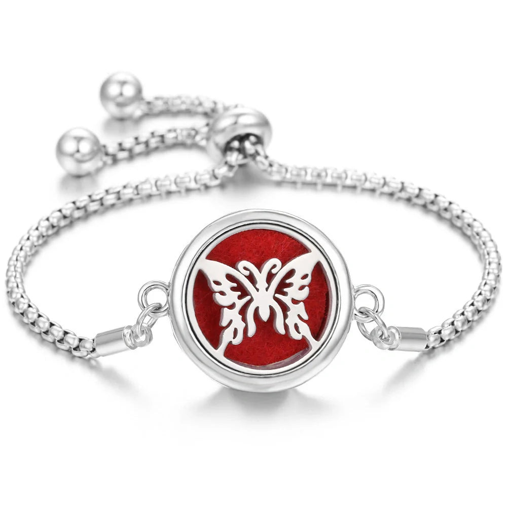 Kaleidoscope Aromatherapy Bracelet with essential oil diffuser locket in various designs