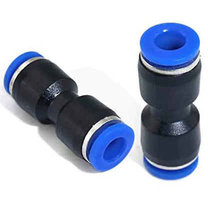 Blue Jinqi pneumatic straight-through quick connector for PU tubing, pack of 100 units.