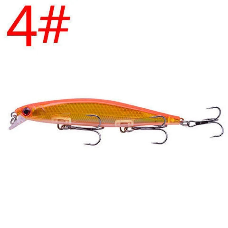 11cm long, 13.5g soft plastic Mino fishing lure in a selection of eight different colours.