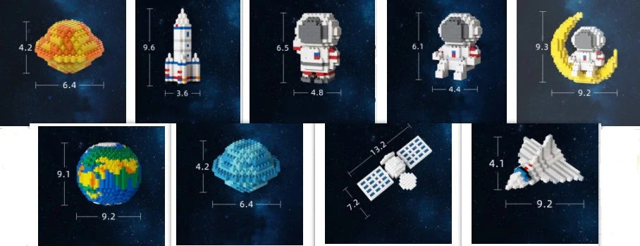 DIY Mini Astronaut Building Blocks set for children's creative play