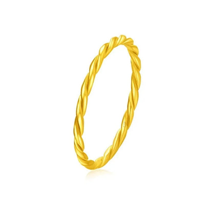 Gold-plated brass women's ring showing twist and simple bracelet styles in matte and glossy finishes.