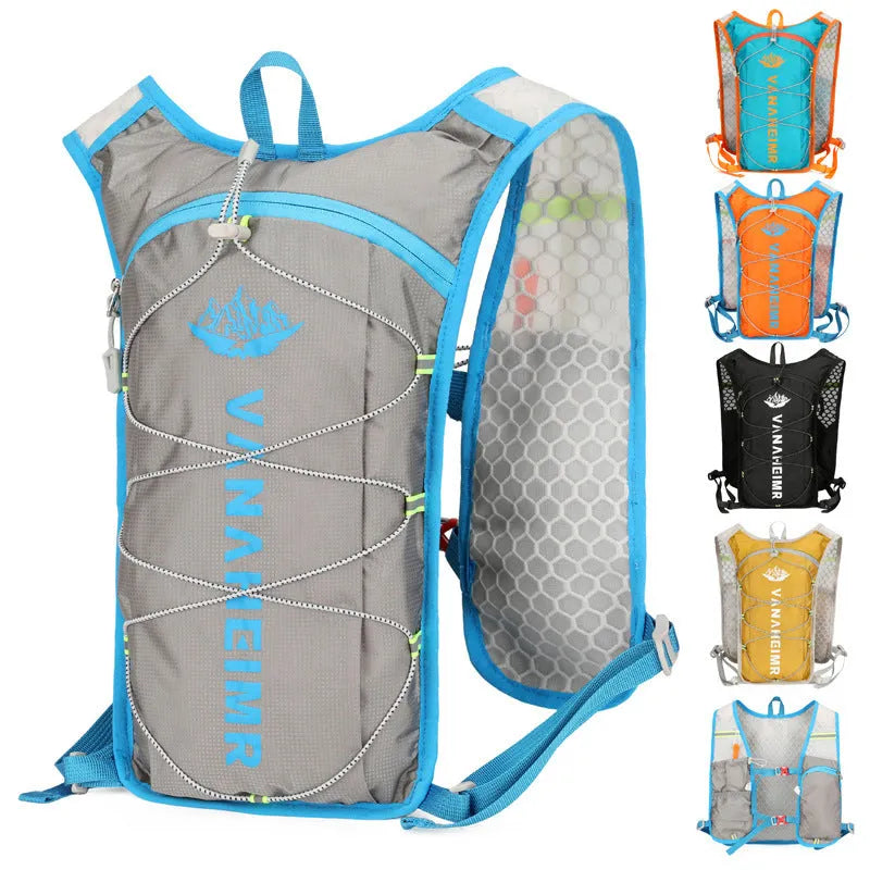 Ultra-light waterproof outdoor backpack in streamer orange colour with air pillow belt system