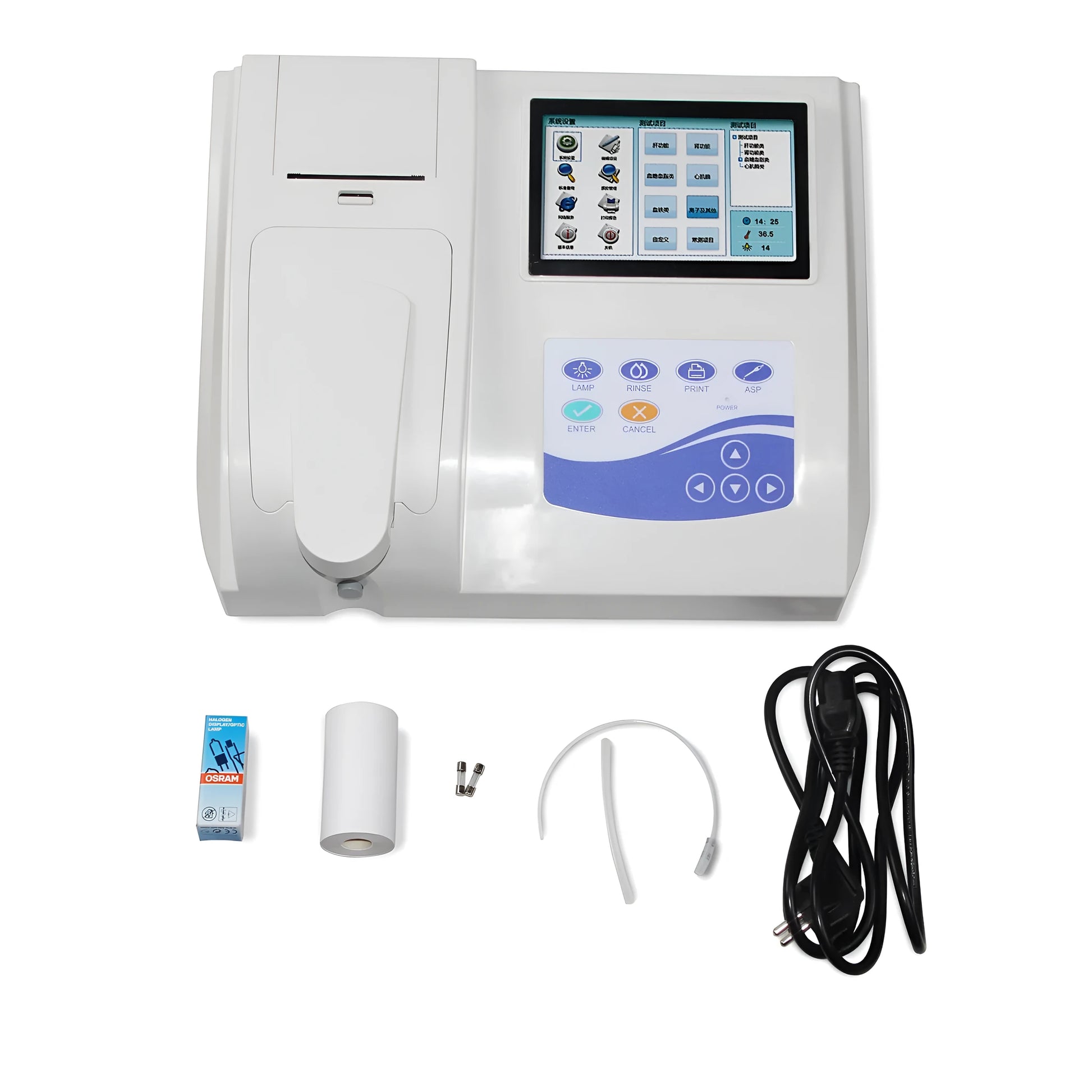 CONTEC BC300 semi-auto biochemistry analyser unit with touch screen display and compact laboratory footprint
