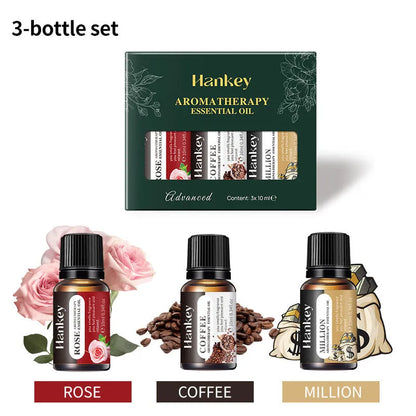 Boxed set of water-soluble aromatherapy essential oils in vials, available in multiple pack sizes.