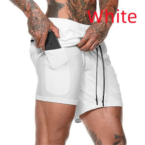 Premium compression shorts with pockets for men, perfect for gym and casual wear