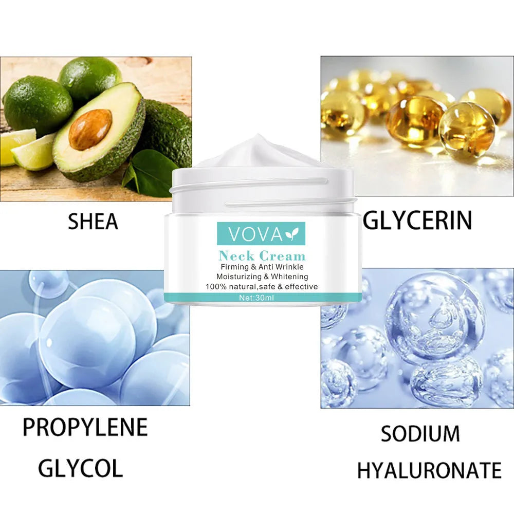 30ML white neck cream container for face and décolletage moisturising skincare