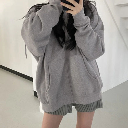 Cosy loose fleece cardigan jacket in various colours, perfect for chilly weather.