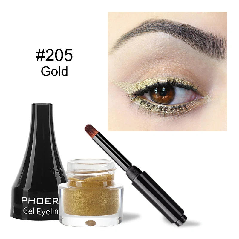PHOERA Ten-Colour Eyeliner Set showcasing vibrant shades for creative eye makeup looks