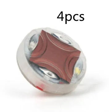 Solar-powered LED valve stem light for car and motorcycle tyres with adjustable colours.