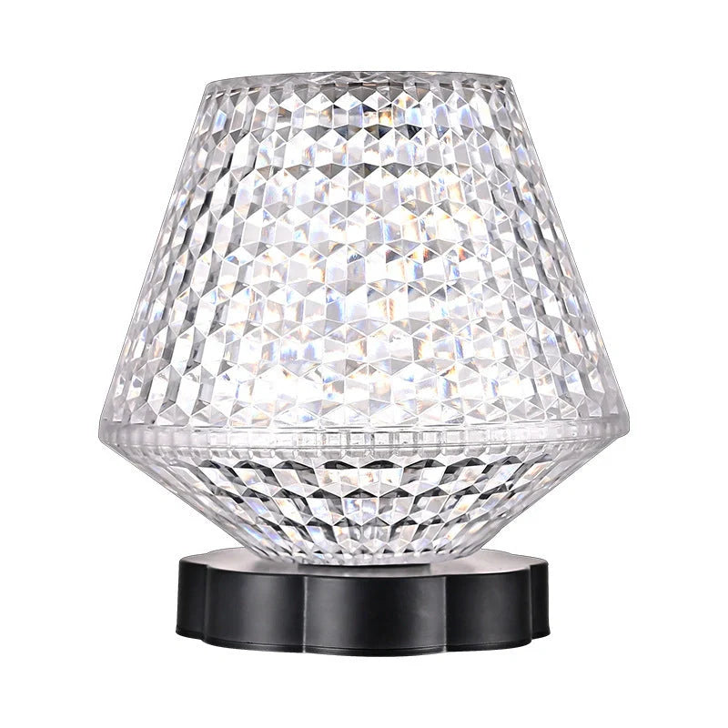 Diamond Crystal USB Touch Sensor Table Lamp with elegant design and 3-way dimming