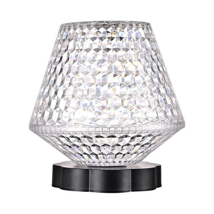 Diamond Crystal USB Touch Sensor Table Lamp with elegant design and 3-way dimming
