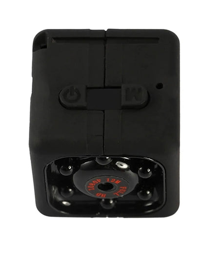 Black 1080P infrared night vision dash cam with USB cable