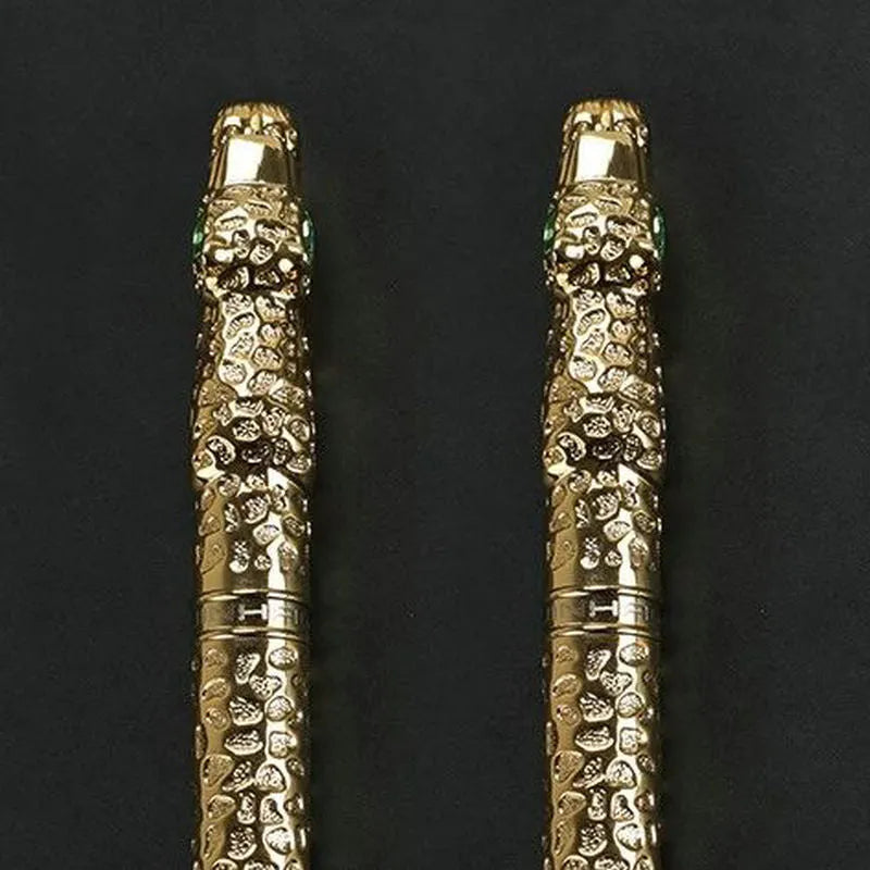 Embossed metal pen in ancient silver or gold colour for business gifts and office use