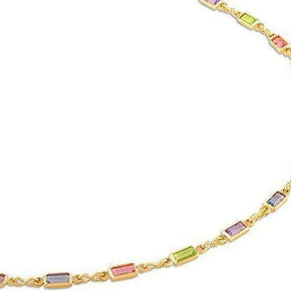 Ladies silver-tone adjustable necklace with a geometric blue glass pendant on a 41-50cm chain.