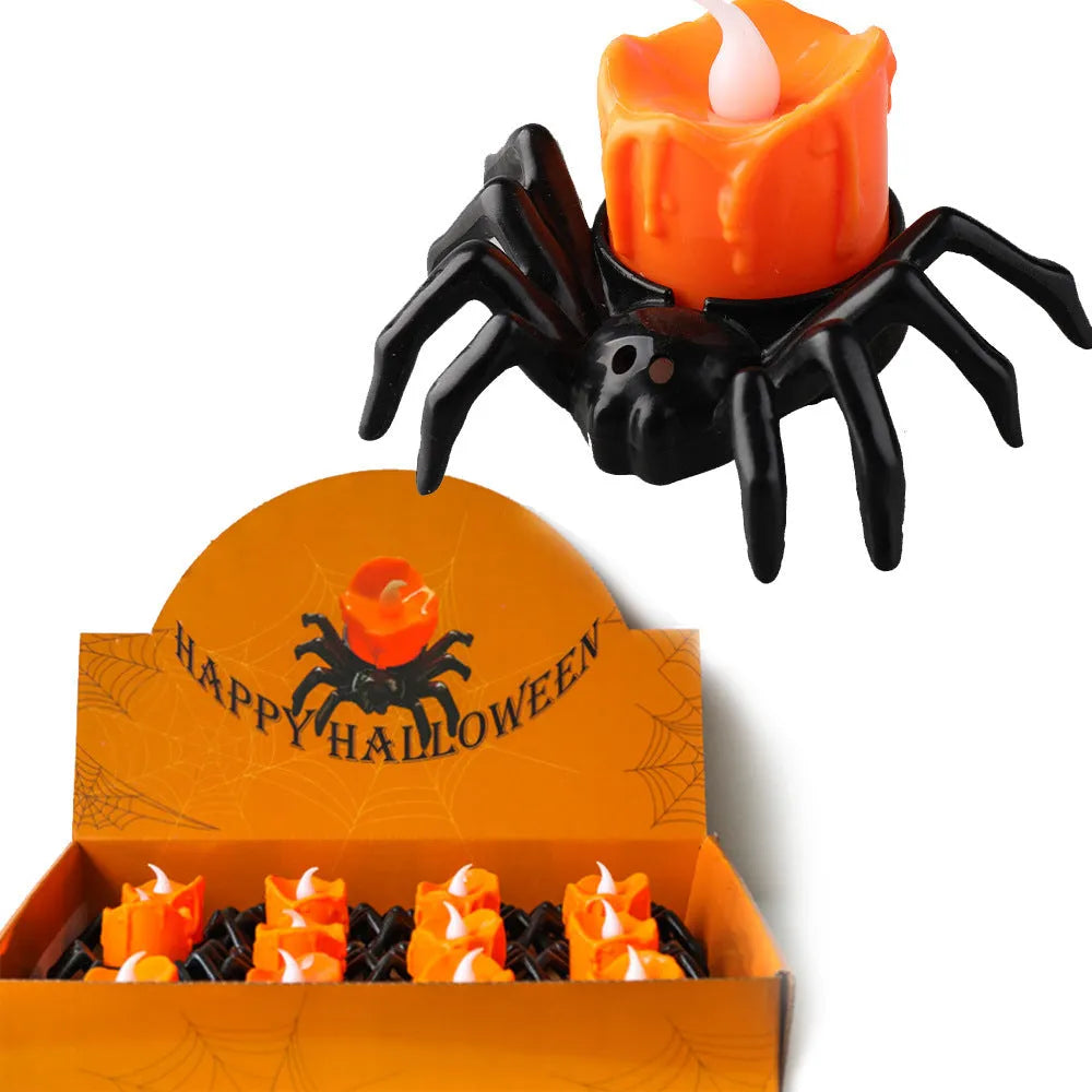7x8.5x5cm reusable plastic spider candlestick Halloween decoration