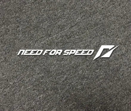 Need For Speed car sticker on vehicle window in white, rose, or reflective silver colour at 55cm or 90cm length