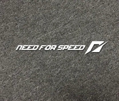 Need For Speed car sticker on vehicle window in white, rose, or reflective silver colour at 55cm or 90cm length