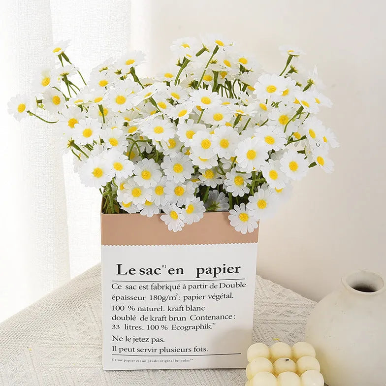 Artificial silk chrysanthemum bouquet in beige colour for wedding and photography use