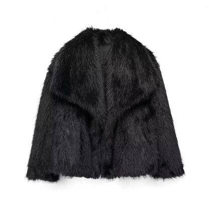 Cozy and stylish plush winter coat for women in various colors and sizes