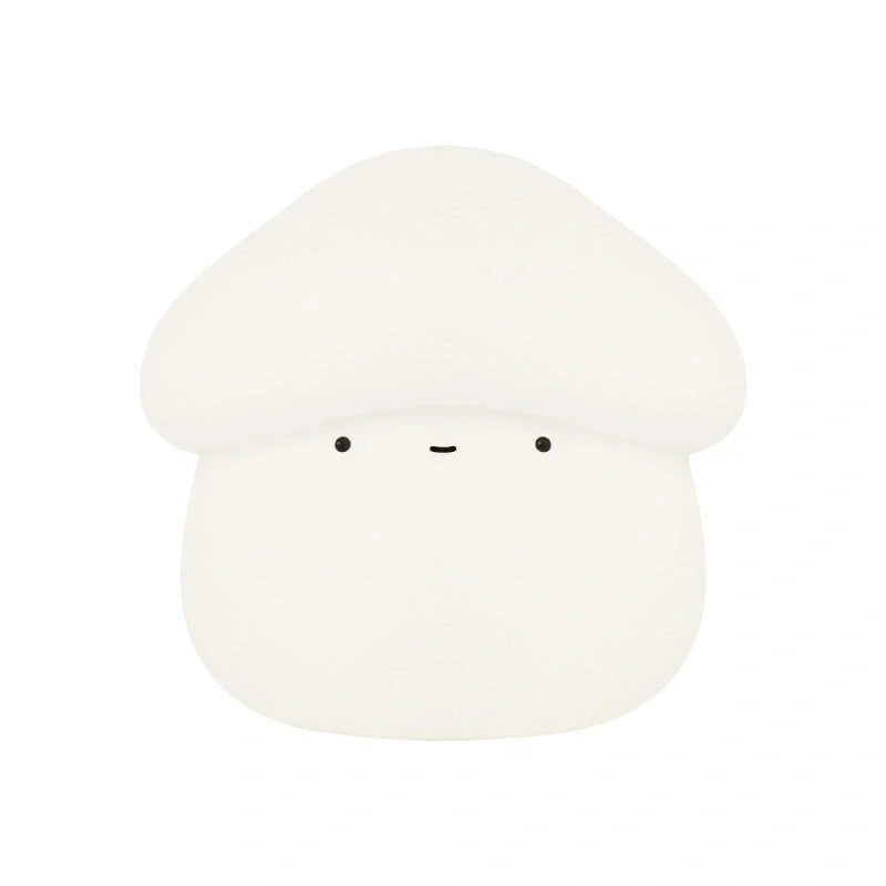 Adorable mushroom-shaped night light with warm yellow glow, perfect for children's bedrooms