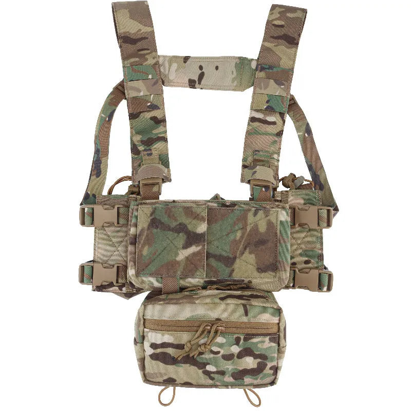 MK4 camouflage tactical chest vest with quick pull sleeve and expansion mount, imported nylon, average size