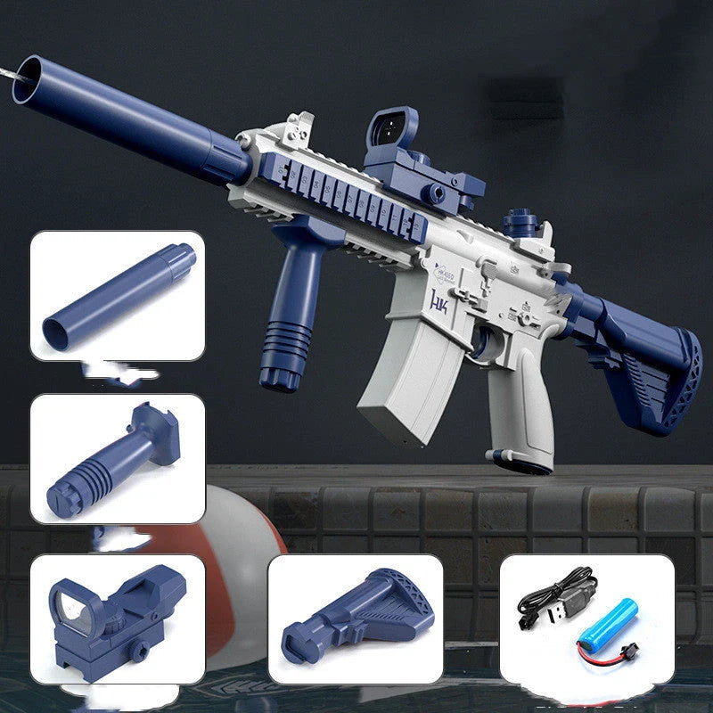 Premium Rechargeable Electric Water Blaster with fully automatic, continuous shooting capabilities for epic summer fun and water gun battles