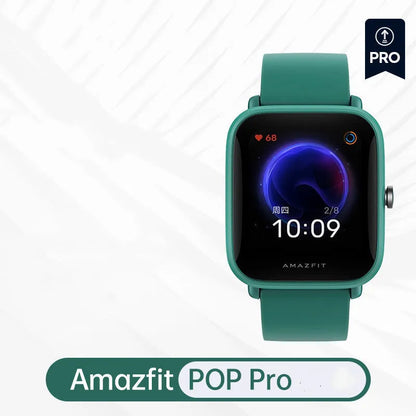 Smartwatch with colour screen showing blood oxygen reading on silicone strap