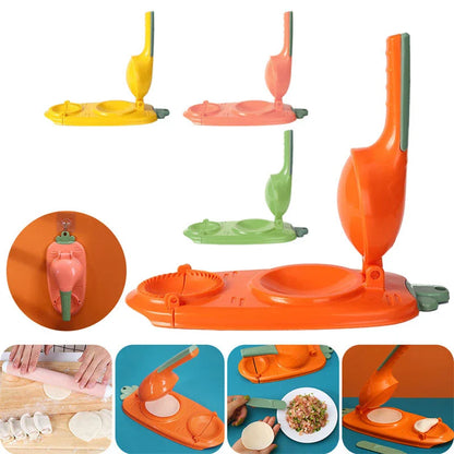 Ergonomic dumpling press tool made of food-grade plastic for easy and convenient homemade dumplings