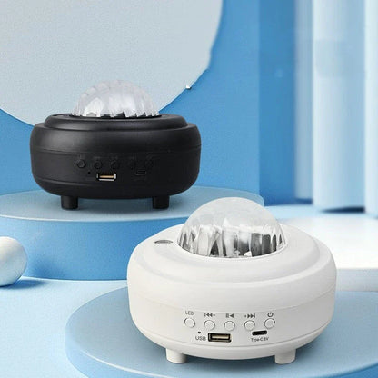 Galaxy Star Projector with Bluetooth speaker and 7 light effects, creating a mesmerizing starry night sky in any room