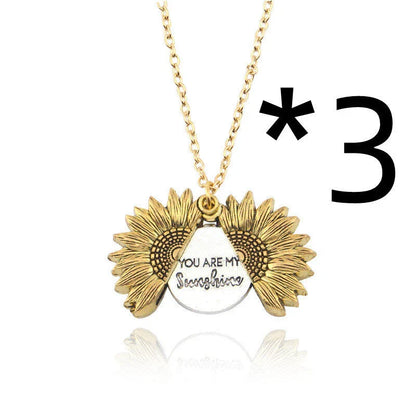 A stunning sunflower pendant necklace with an adjustable chain, crafted from high-quality materials for a radiant and versatile accessory.