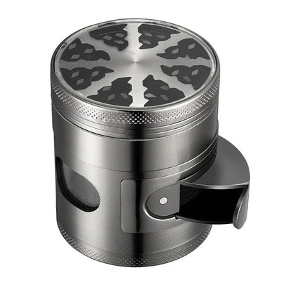60mm zinc alloy herb grinder with neodymium magnet lid and windmill-style teeth