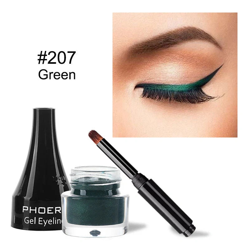 PHOERA Ten-Colour Eyeliner Set showcasing vibrant shades for creative eye makeup looks