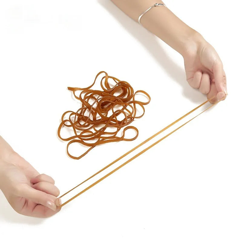 500g bag of natural colour round rubber bands made from natural rubber latex