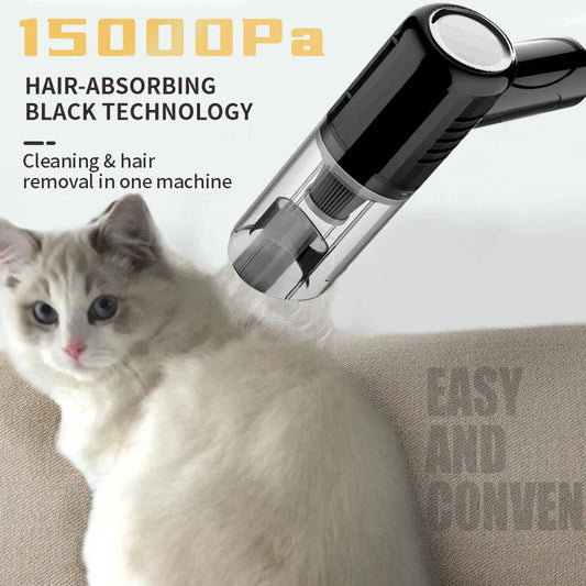 Premium dual-use car vacuum with powerful suction for effortless pet hair removal and versatile wet/dry cleaning capabilities