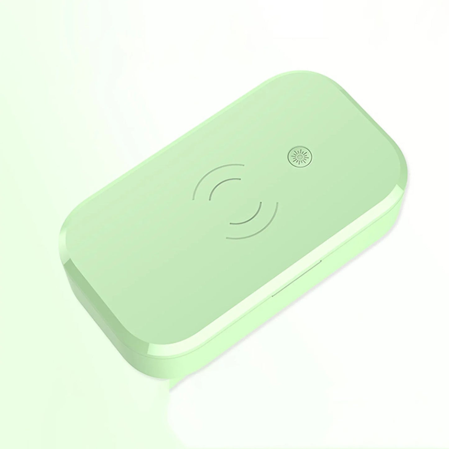 White ultraviolet disinfection box with wireless charging for nail tools and mobile phones, 380g weight, USB powered