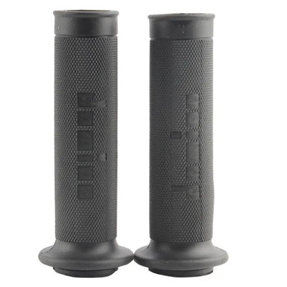 Pair of non-slip rubber motorcycle handle grips for 22mm or 24mm bars in multiple colour options.