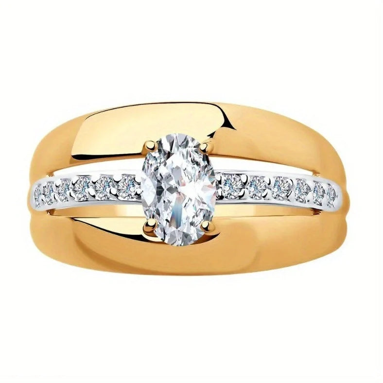 Gold zinc alloy simple band ring showing polished finish and band design