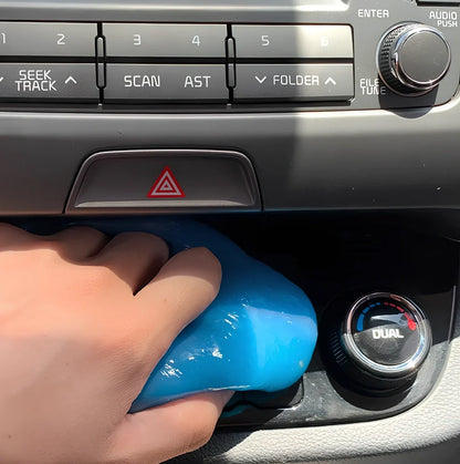 Blue vehicle soft glue gap cleaner tool, 200g box, 7cm height for removing debris from car crevices