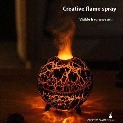 Creative Planet Colourful Atmosphere Lamp USB Humidifier in black and white crack finishes